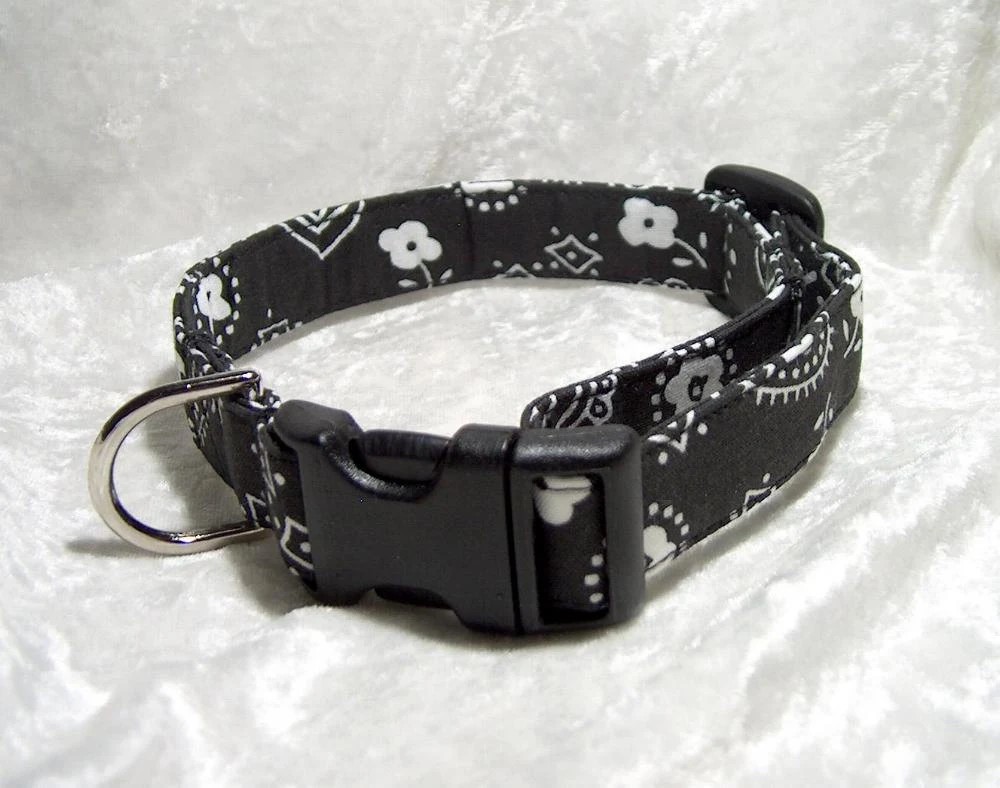 Black Bandana Dog collar